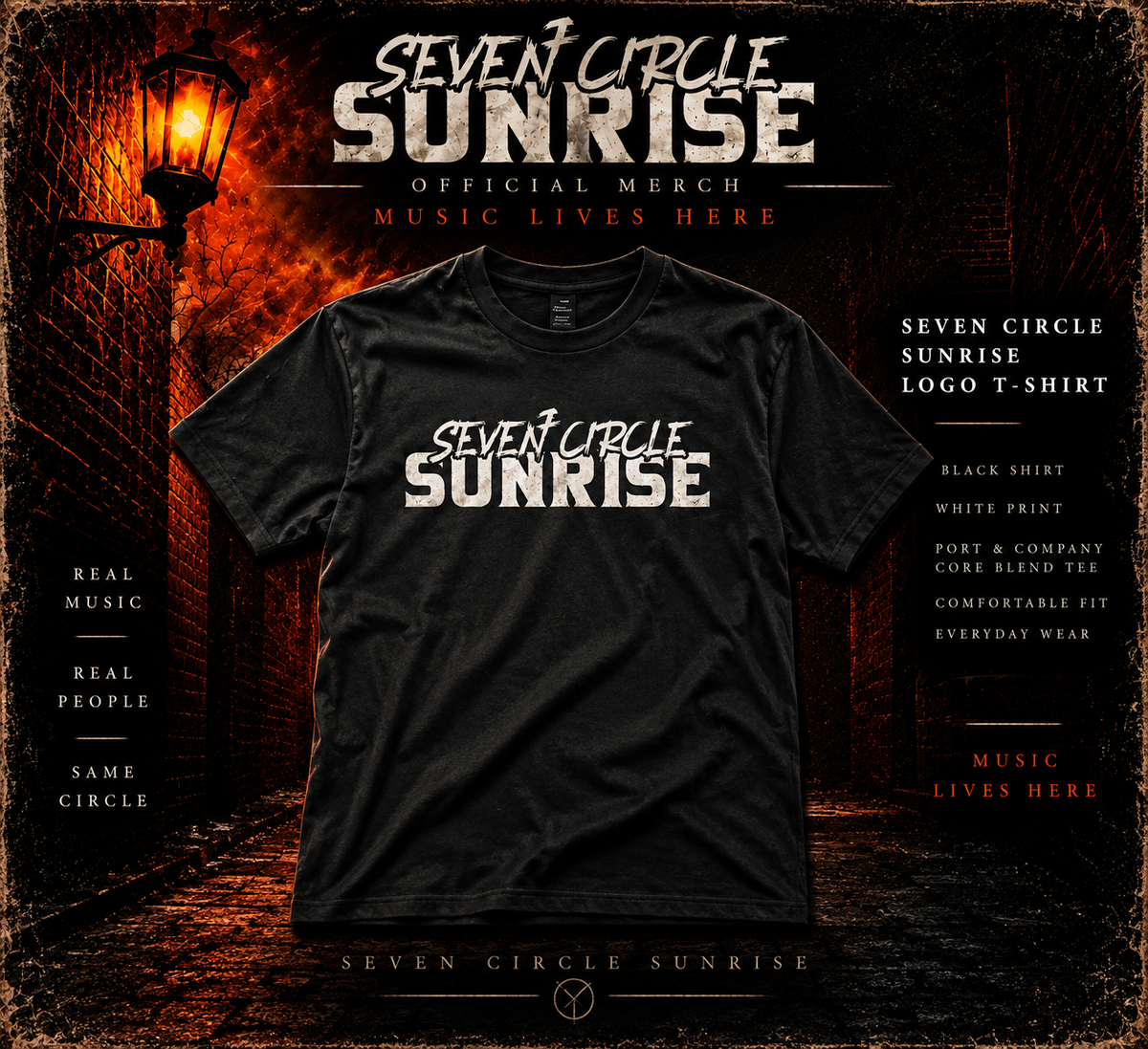 Seven Circle Sunrise Logo T-Shirt